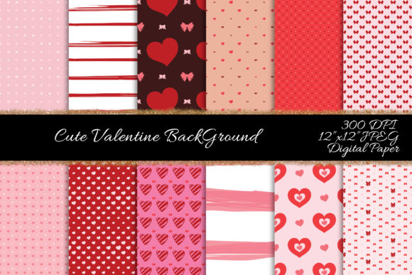 Cute Valentine Seamless Patterns for Designers