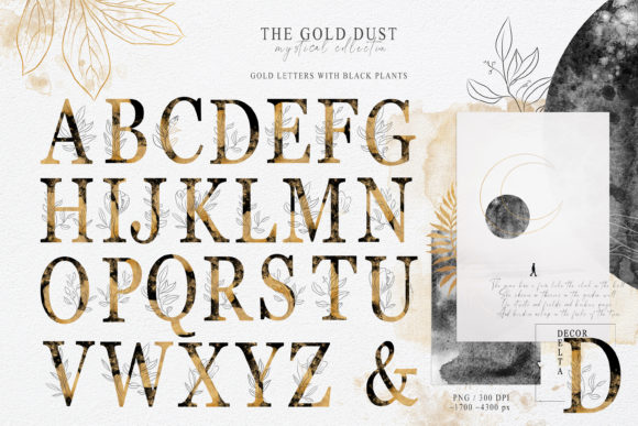 Elevating Your Brand and Projects with Artistic Floral Gold Alphabet Clipart