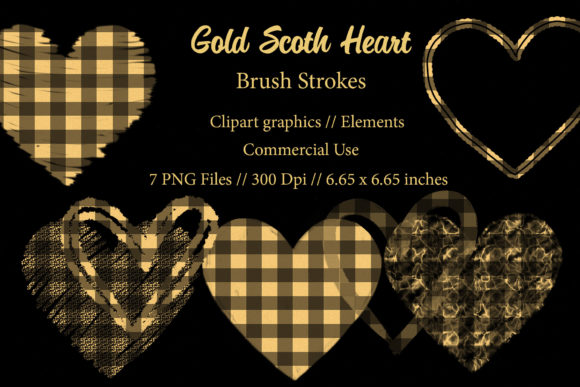 Evaluating Gold Scoth Heart Brush Strokes for Professional and DIY Design Projects