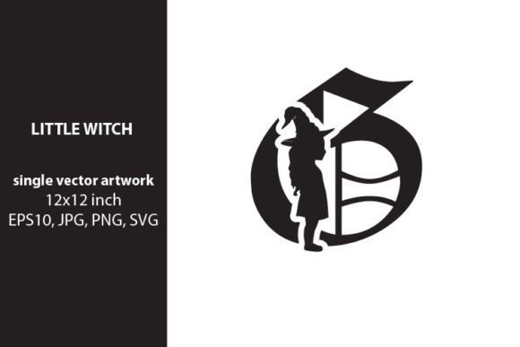 Little Witch Monogram Letter G: A Creative Asset