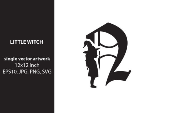 Little Witch - Monogram Letter N: A Creative Asset