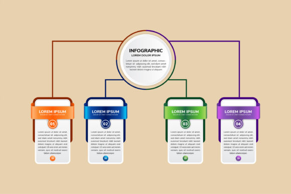 Mastering Strategic Clarity with the Four Step Infographic Rectangle Circle