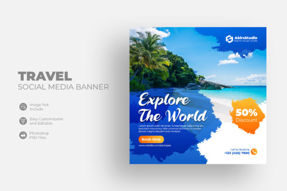 Strategic Visual Planning with a Travel Agency Social Media Post Template