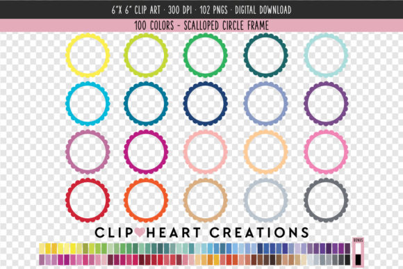 Unlocking Creativity with High-Resolution Scalloped Circle Frame Clip Art