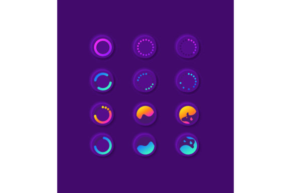 Waiting Circles UI Elements Kit: A Designer's Essential