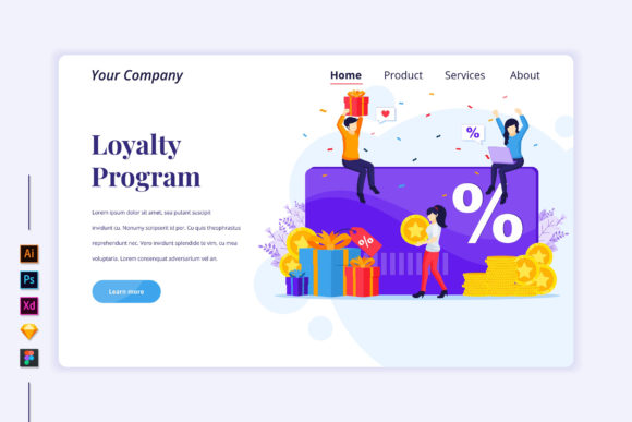 Why a Loyalty Program Flat Illustration Transforms Your Landing Page Design